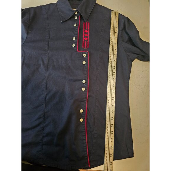 VTG 1970s Wrangler Western Wear Women Shirt Rodeo Rockabilly Embroidery - Picture 4 of 5